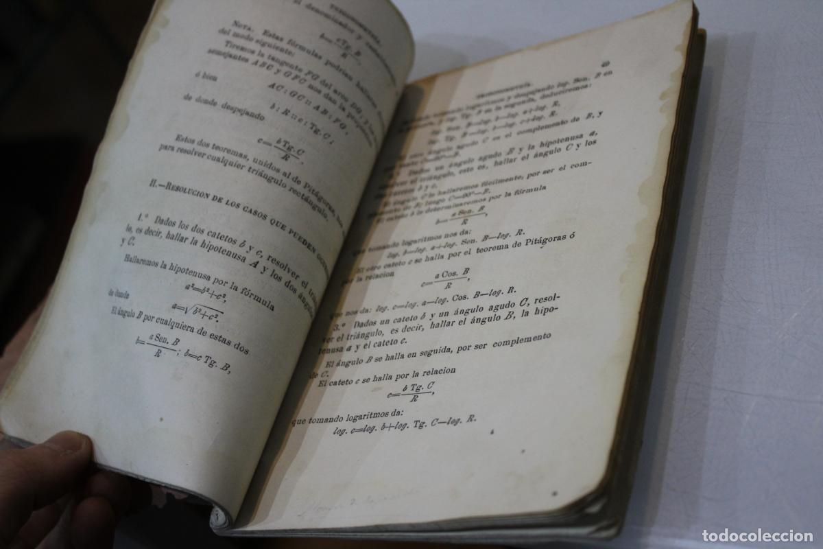 Libros antiguos: Elementos matem&aacute;ticas. Trigonometr&iacute;a. - Picatoste, D. Felipe. - Foto 4