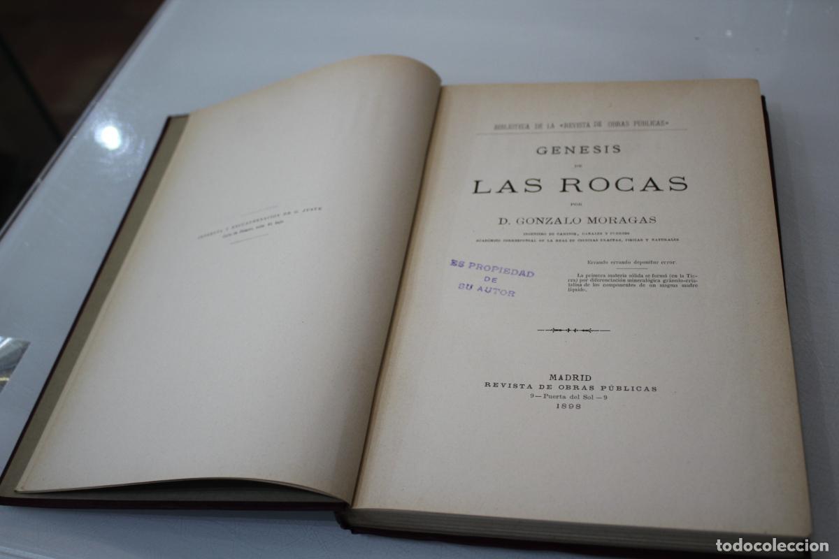 Libros antiguos: G&eacute;nesis de las rocas. - Moragas, Gonzalo. - Foto 3