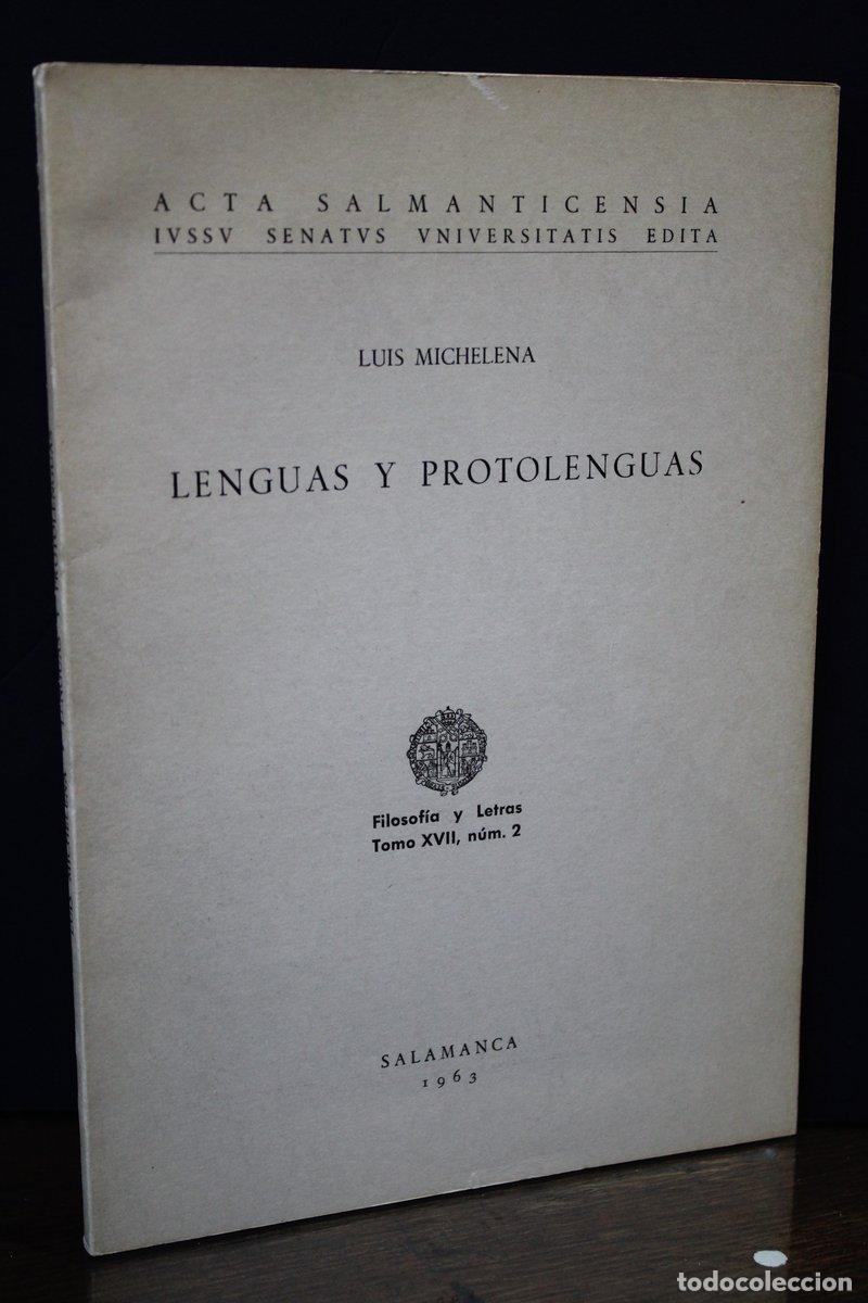 Libros antiguos: Lenguas y protolenguas - Michelena, Luis. - Foto 1