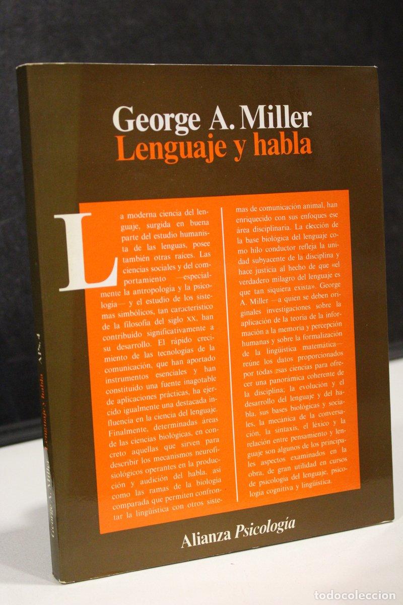 Lenguaje y habla - Miller, George, A.