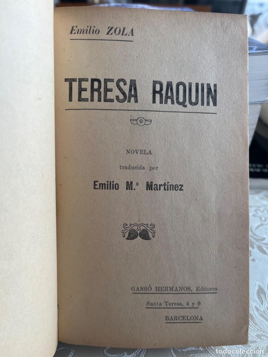 Libros antiguos: Zola, Emilio.- Teresa Raquin - Foto 2
