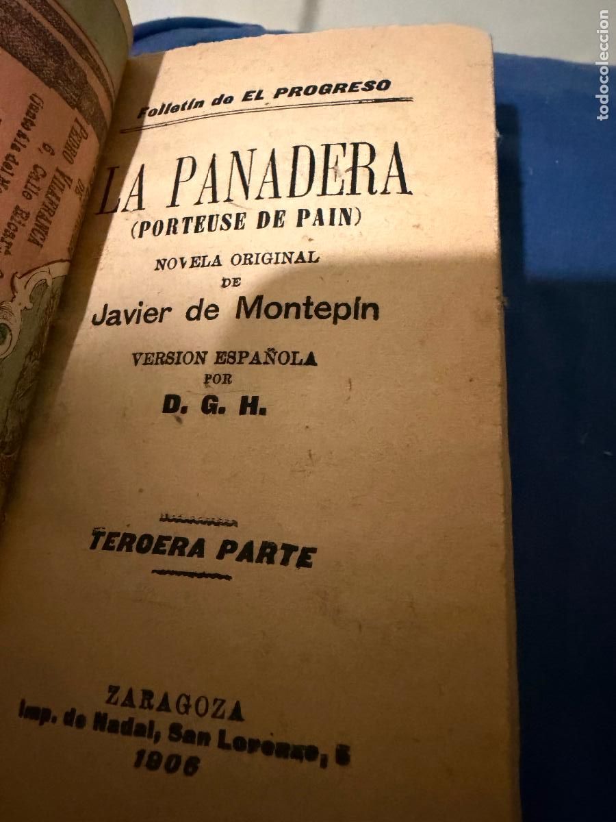 Libros antiguos: Libro la panadera imp- de Nadal Zaragoza 1906 - Foto 5
