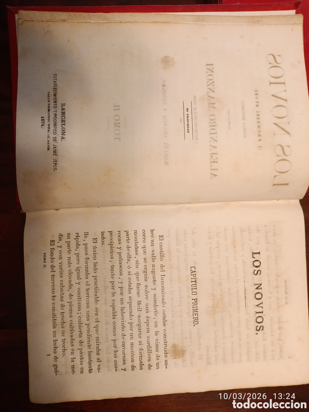 Libros antiguos: Los novios. Manzoni. 1879 - Foto 14