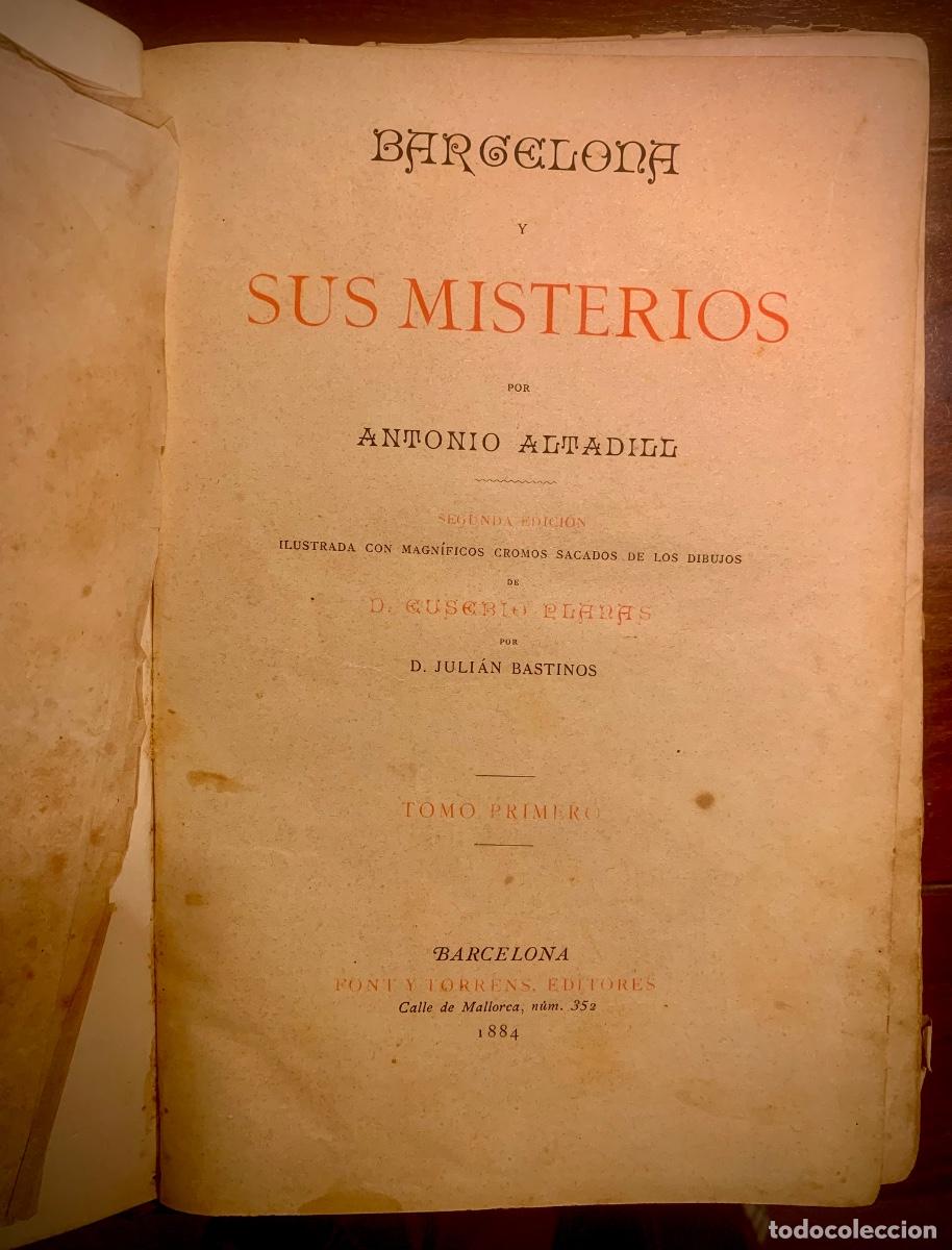 Libros antiguos: &ldquo;Barcelona y sus misterios&rdquo; Tomos I y II - Foto 1