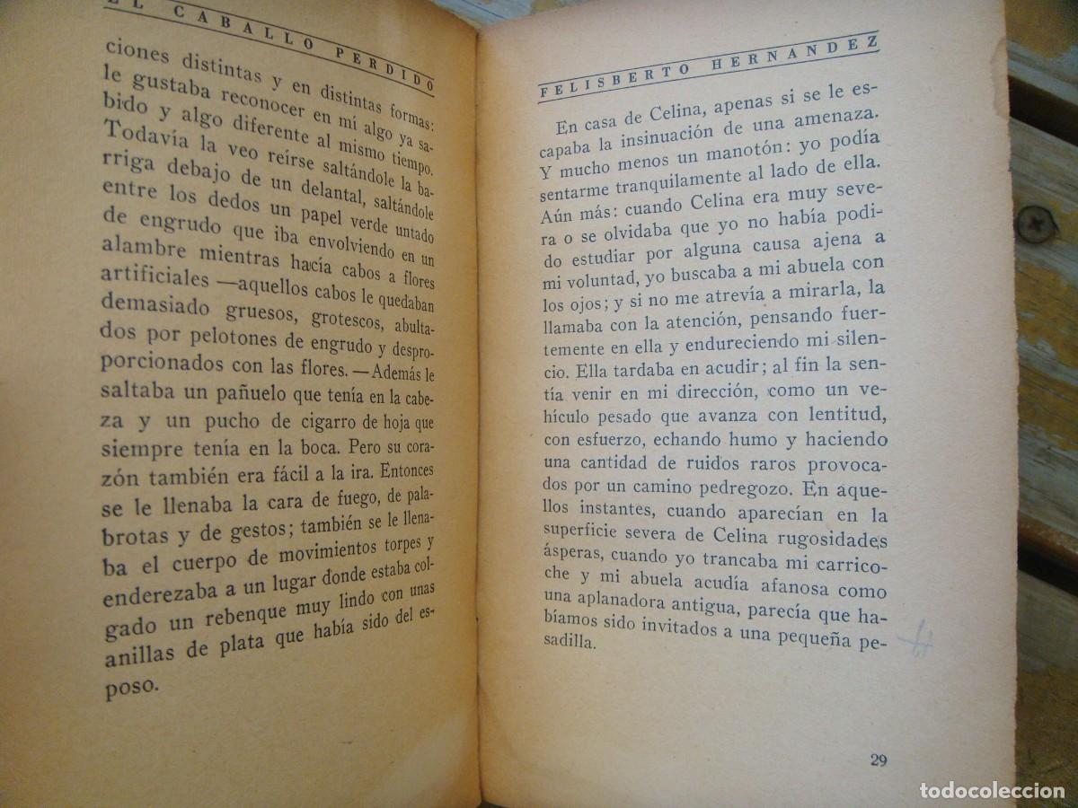 Libros antiguos: Felisberto Hern&aacute;ndez: EL CABALLO PERDIDO. Primera edici&oacute;n - Foto 4