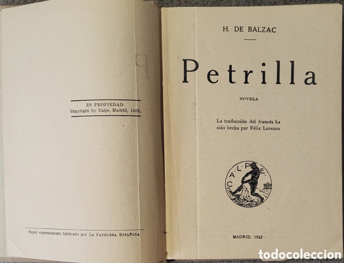 Libros antiguos: Petrilla. H. de Balzac - Foto 2