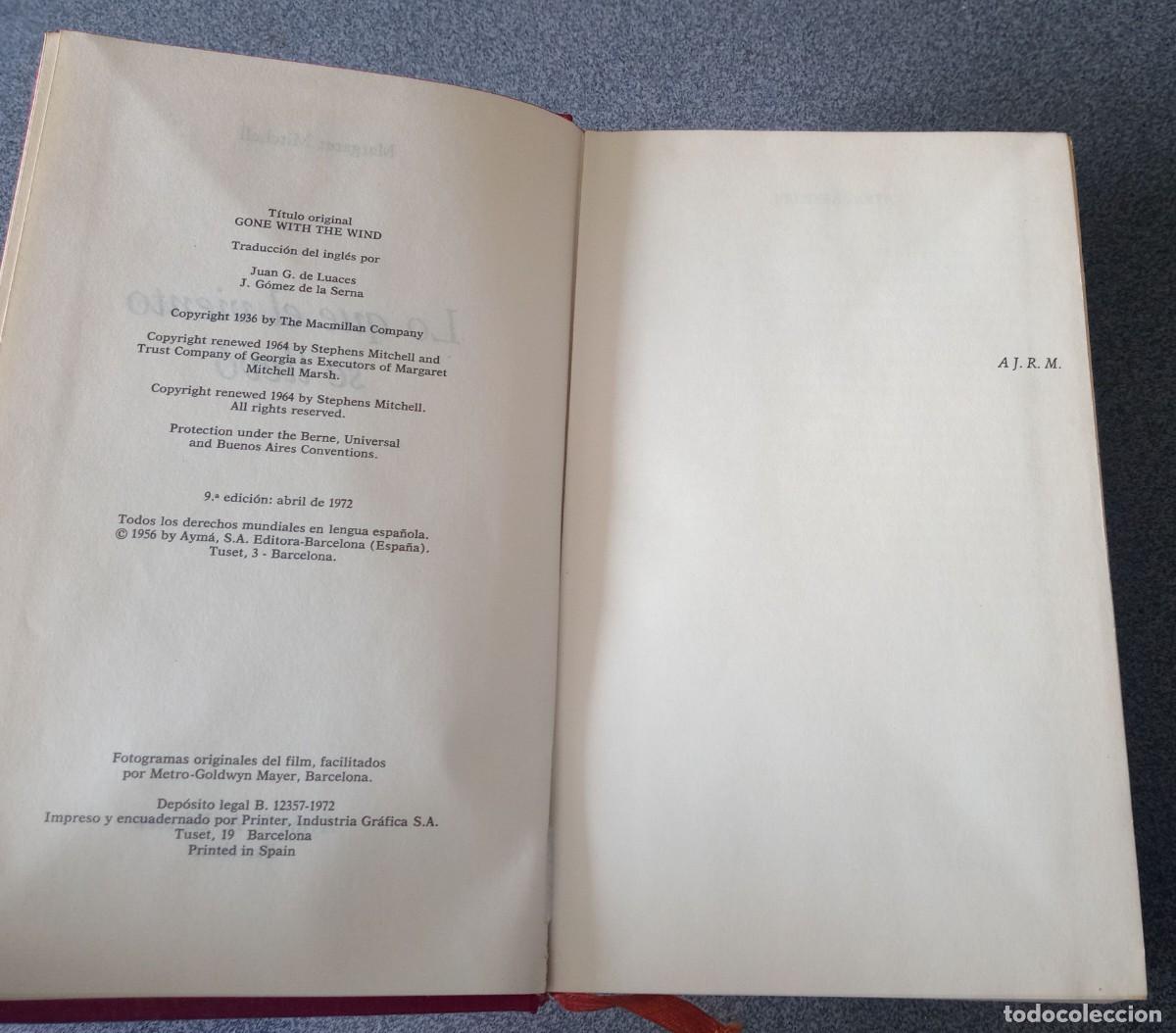 Libros antiguos: Lo Que El Viento Se Llev&oacute; Margaret Mitchell - Foto 6