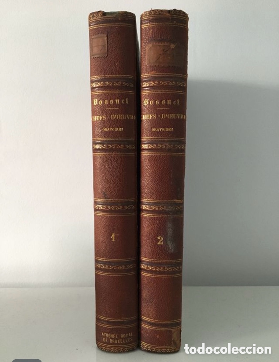 Libros antiguos: Chefs-doeuvre oratoires de Bossuet. 1859 - Foto 2