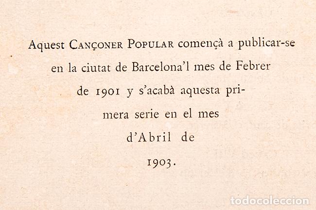 Libros antiguos: CAN&Ccedil;ONER POPULAR - 1901 - CAPMANY - EDICION ORIGINAL ILUSTRADA - Foto 13