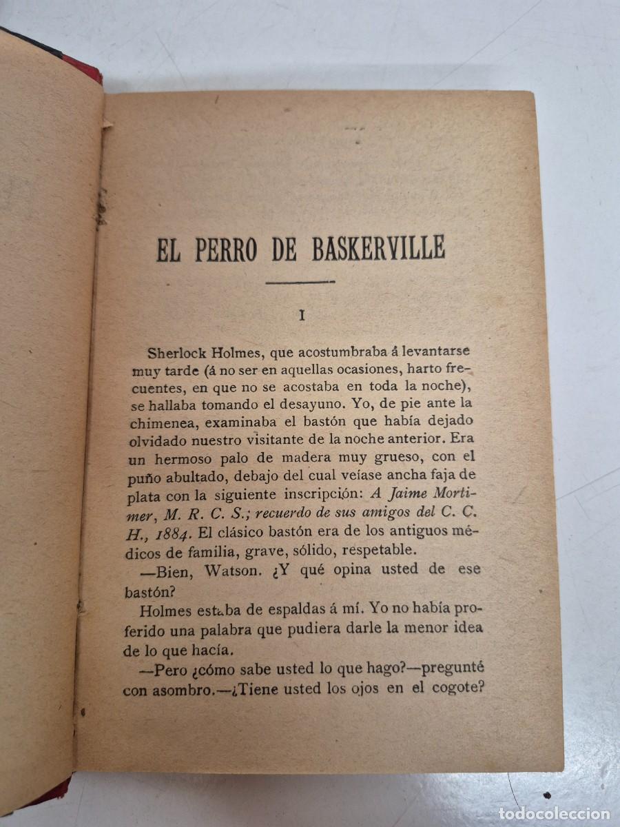 Libros antiguos: 8 Tomos - La novela ilustrada (Madrid) - Conan Doyle, El Perro de los Baskerville... - Foto 3