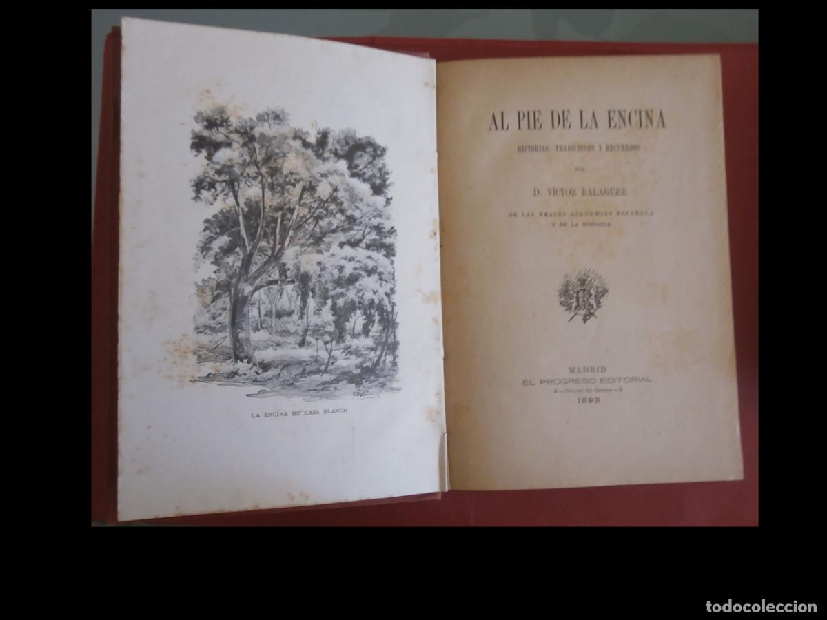 Libros antiguos: Al Pi&eacute; de la Encina. V&iacute;ctor Balaguer - Foto 1