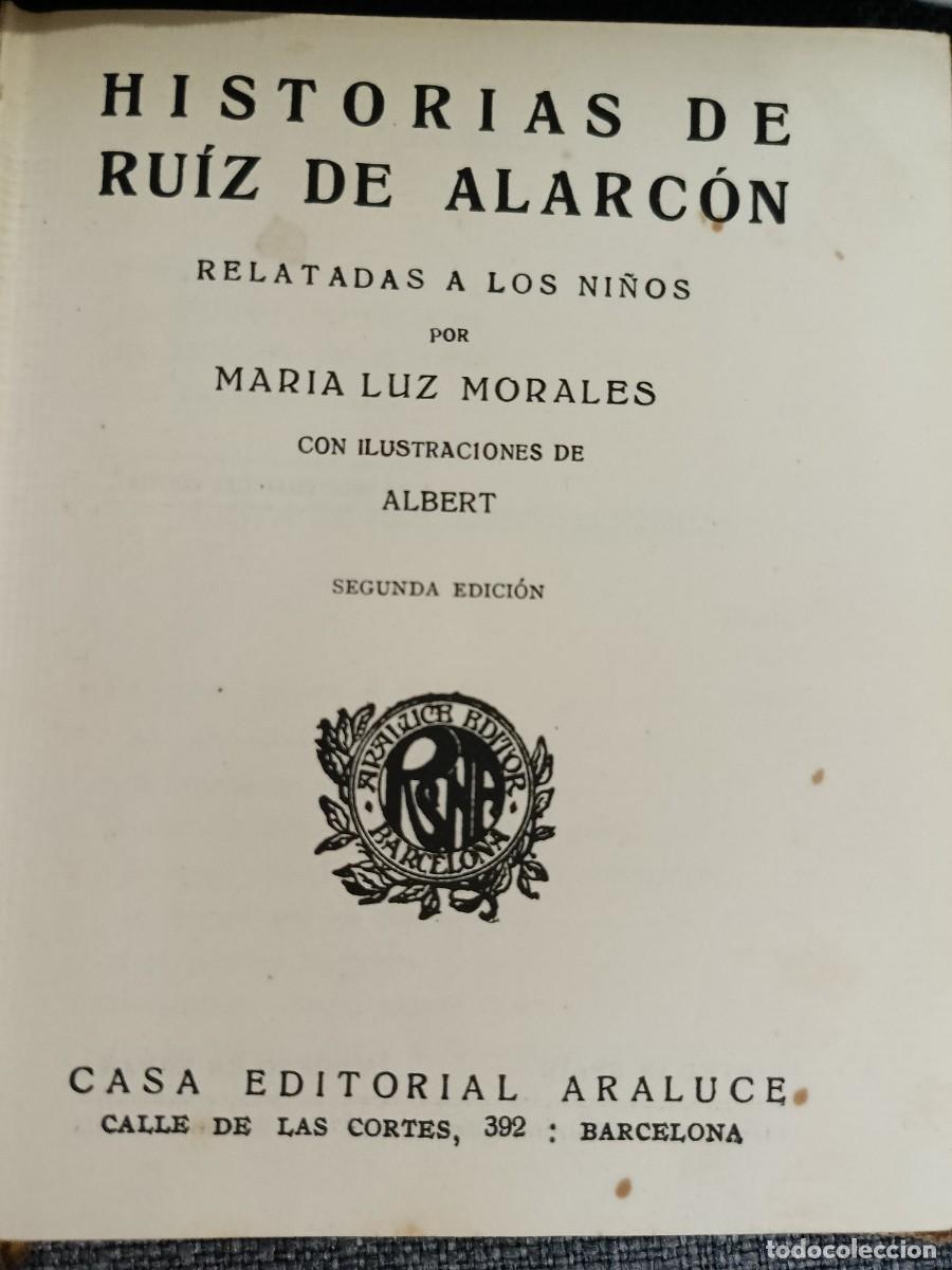 Libros antiguos: HISTORIA DE Ruiz DE ALARCON - Foto 3
