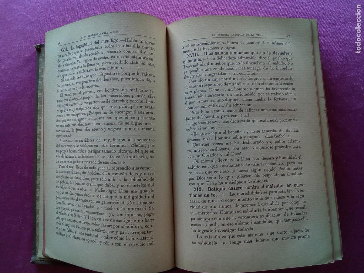 Libros antiguos: LA CIENCIA PRACTICA DE LA VIDA.A.M.WEISS.EP2 7 - Foto 3