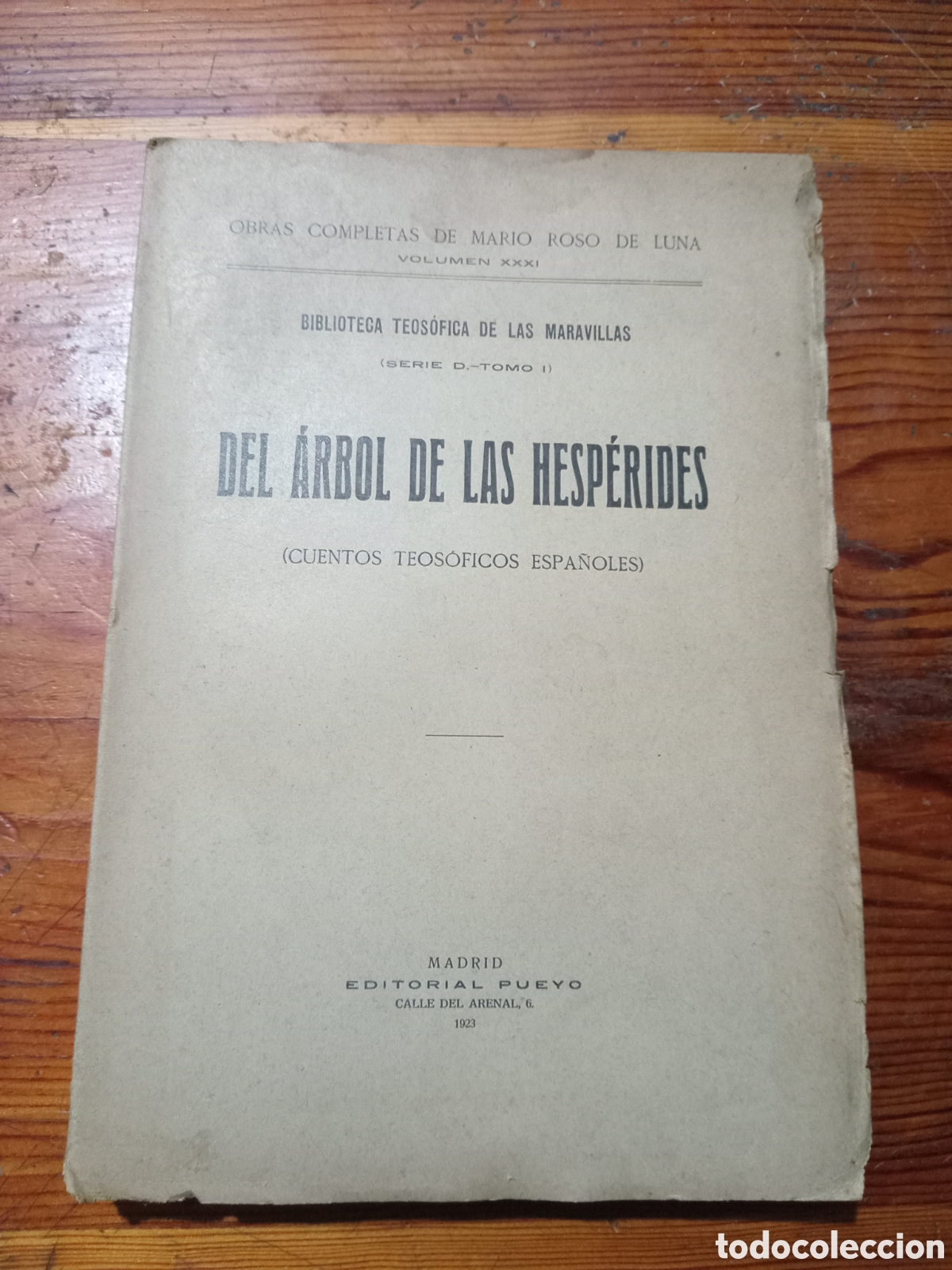 Libros antiguos: DEL &Aacute;RBOL DE LAS HESP&Eacute;RIDES - Foto 1
