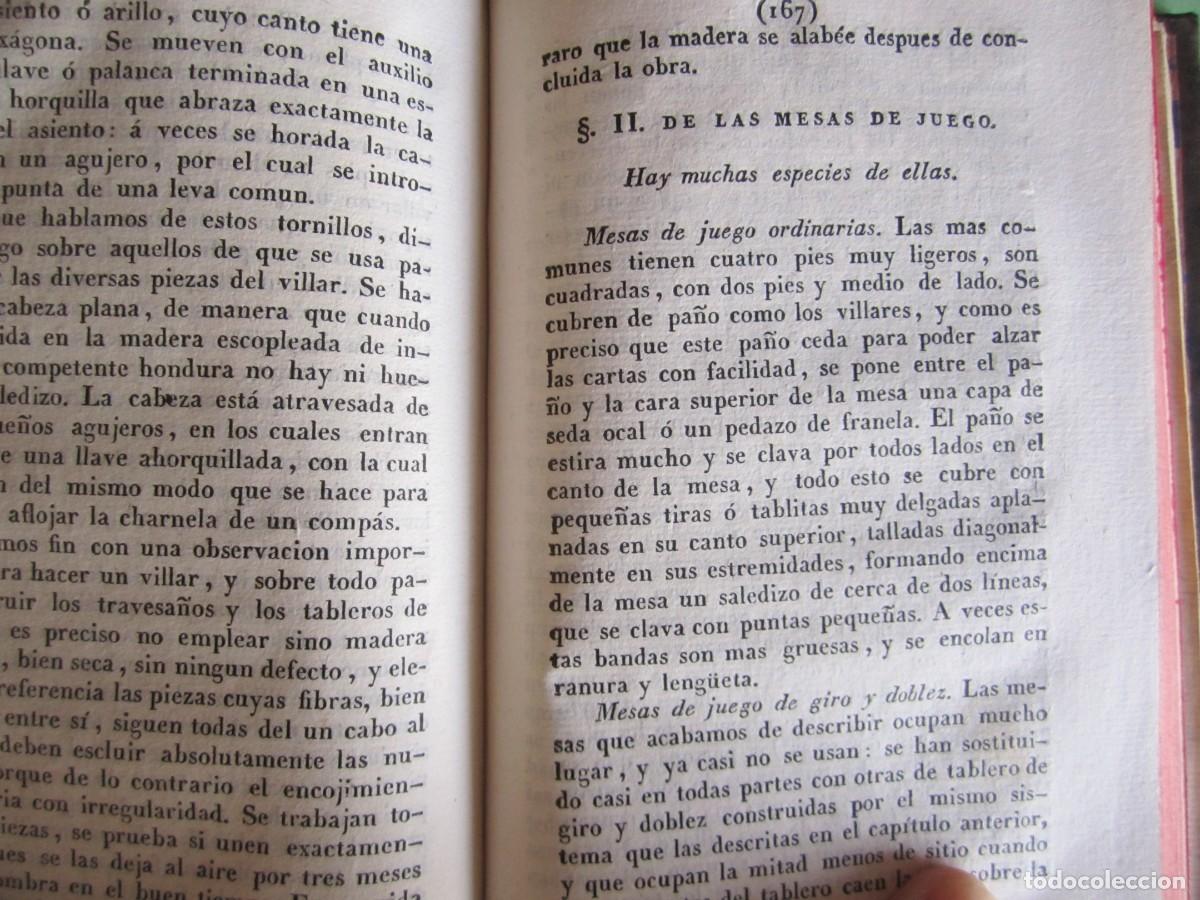 Libros antiguos: MANUAL DEL CARPINTERO MUEBLES -EDIFICIOS -EBANISTERIA MR.NOSBAN 1833 MADRID -2 TOMOS - Foto 15