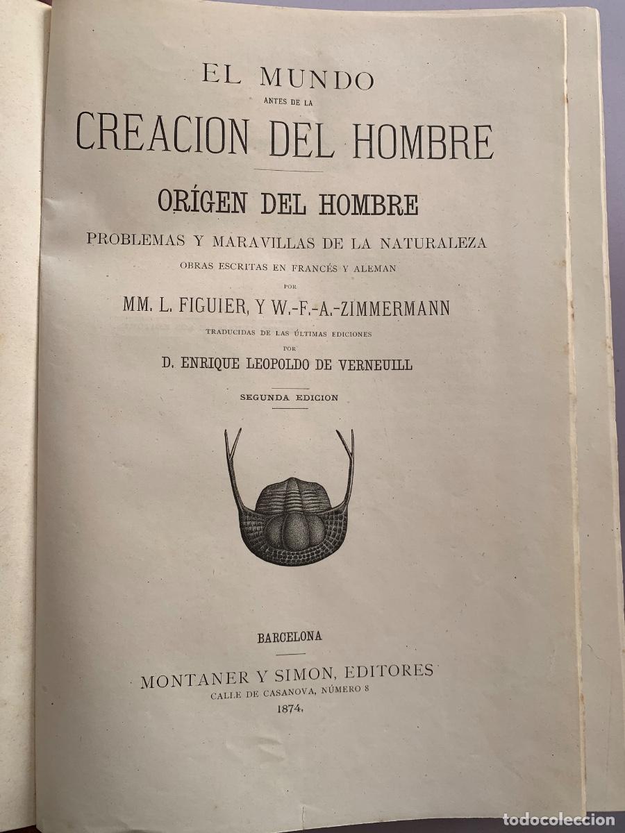 Libros antiguos: El origen del hombre de Zimmermann - Foto 2