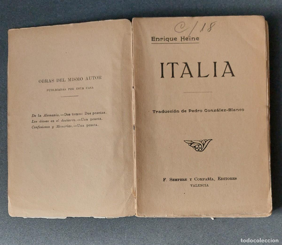 Libros antiguos: Enrique Heine &ndash; Italia - Foto 3