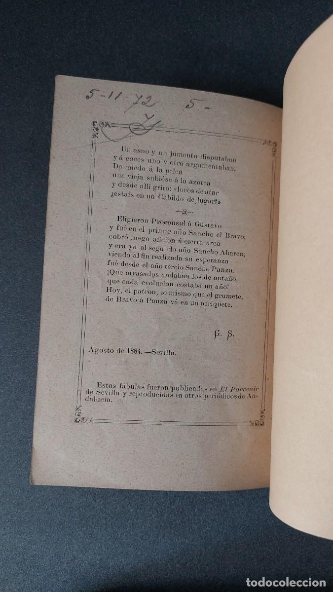 Libros antiguos: F&aacute;bulas col&eacute;ricas y morales, a&ntilde;o 1884 - Foto 3