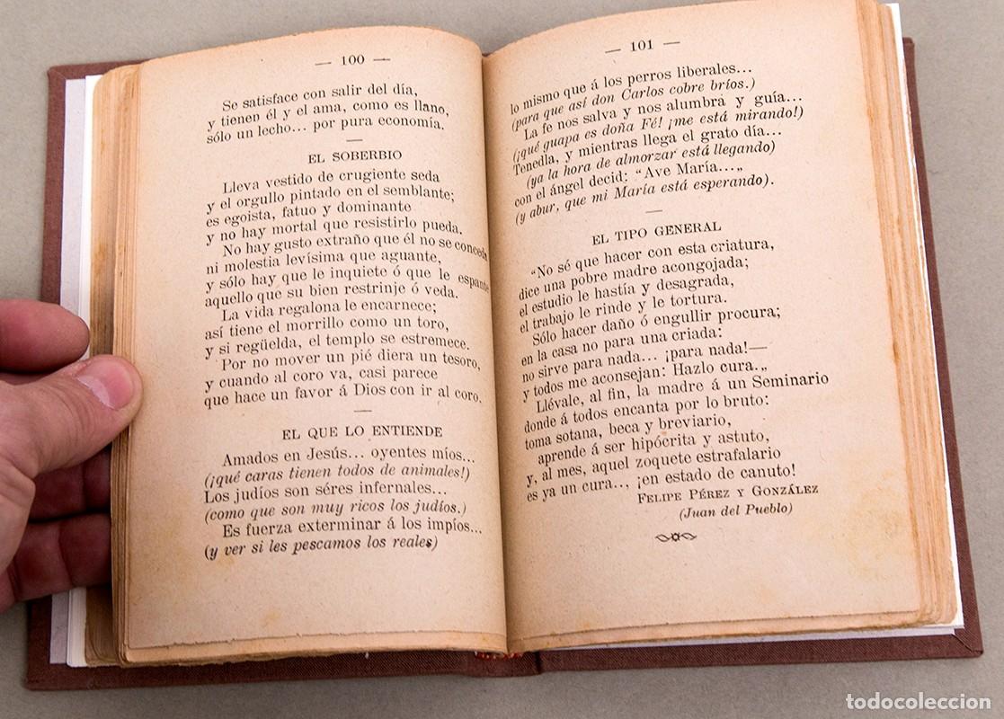 Libros antiguos: SONETOS Y ROMANCES ANTICLERICALES - c. 1900 - Foto 7