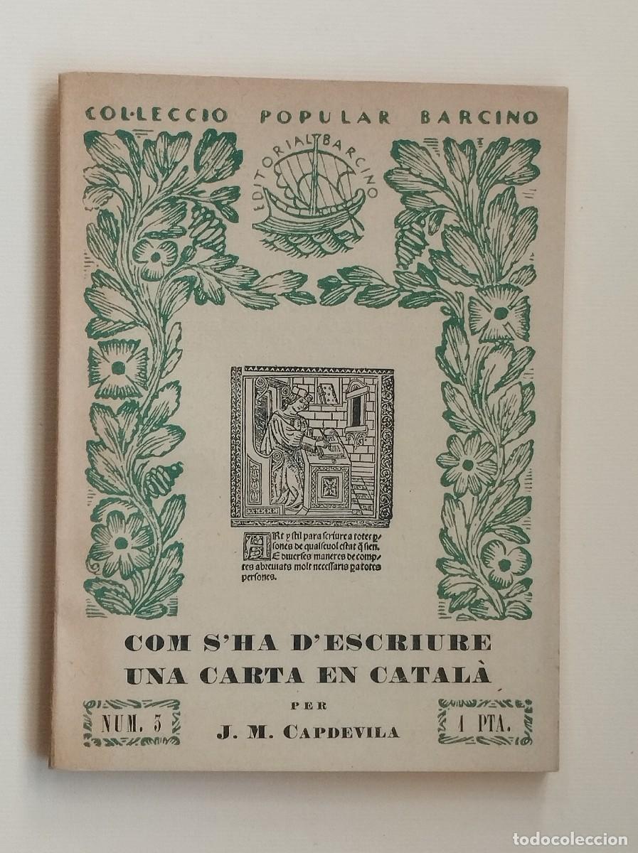 Libros antiguos: Com sha descriure una carta en catal&agrave; - Foto 1