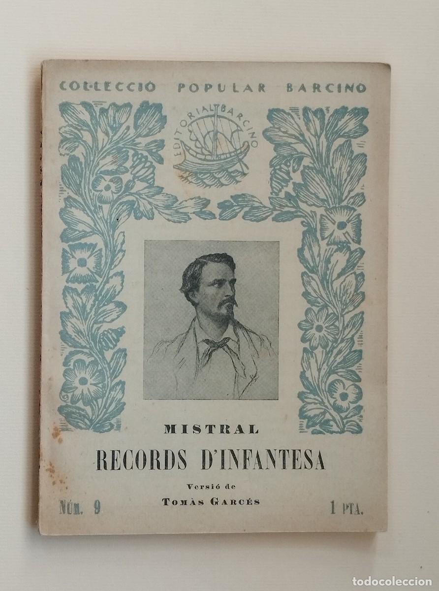 Libros antiguos: Records dinfantesa. Frederic Mistral - Foto 1