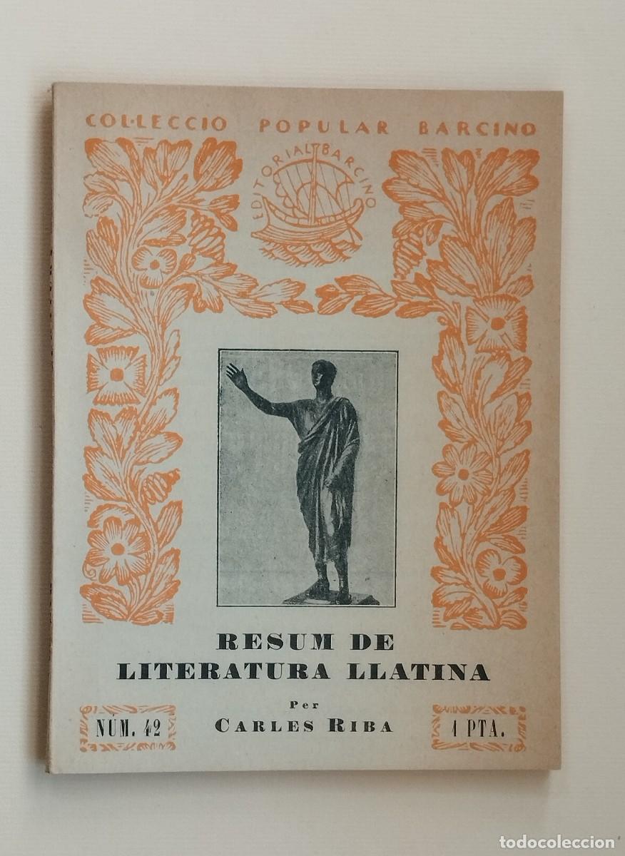 Libros antiguos: Resum de literatura llatina - Foto 1