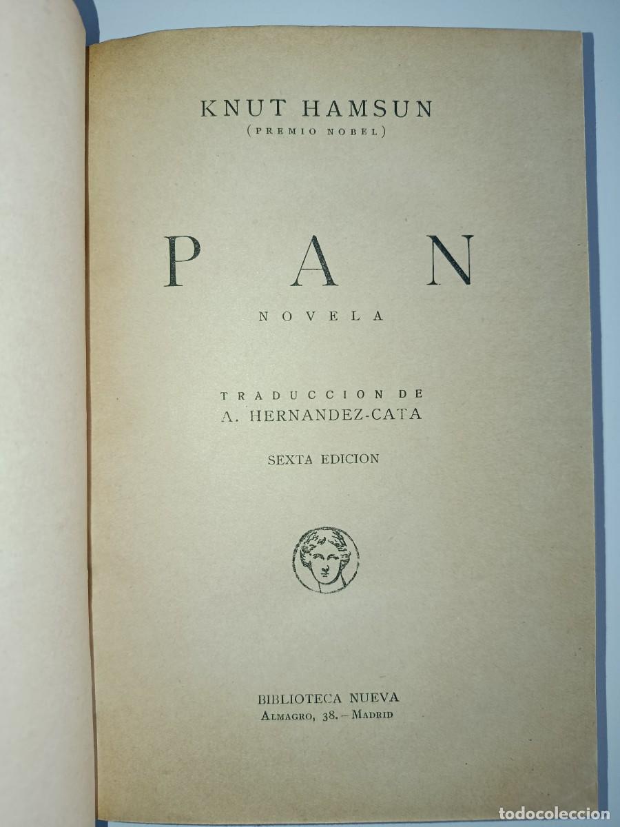 Libros antiguos: PAN. KNUT HAMSUN. BIBLIOTECA NUEVA. SIN FECHA - Foto 2