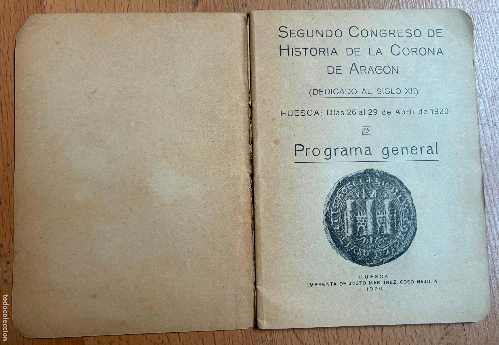 Libros antiguos: SEGUNDO CONGRESO DE HISTORIA DE LA CORONA DE ARAGON, Programa General 1920 - Foto 4