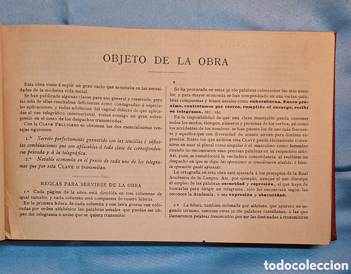Libros antiguos: Clave Pelligero - Correspondencia y Tel&eacute;grafos - Foto 7