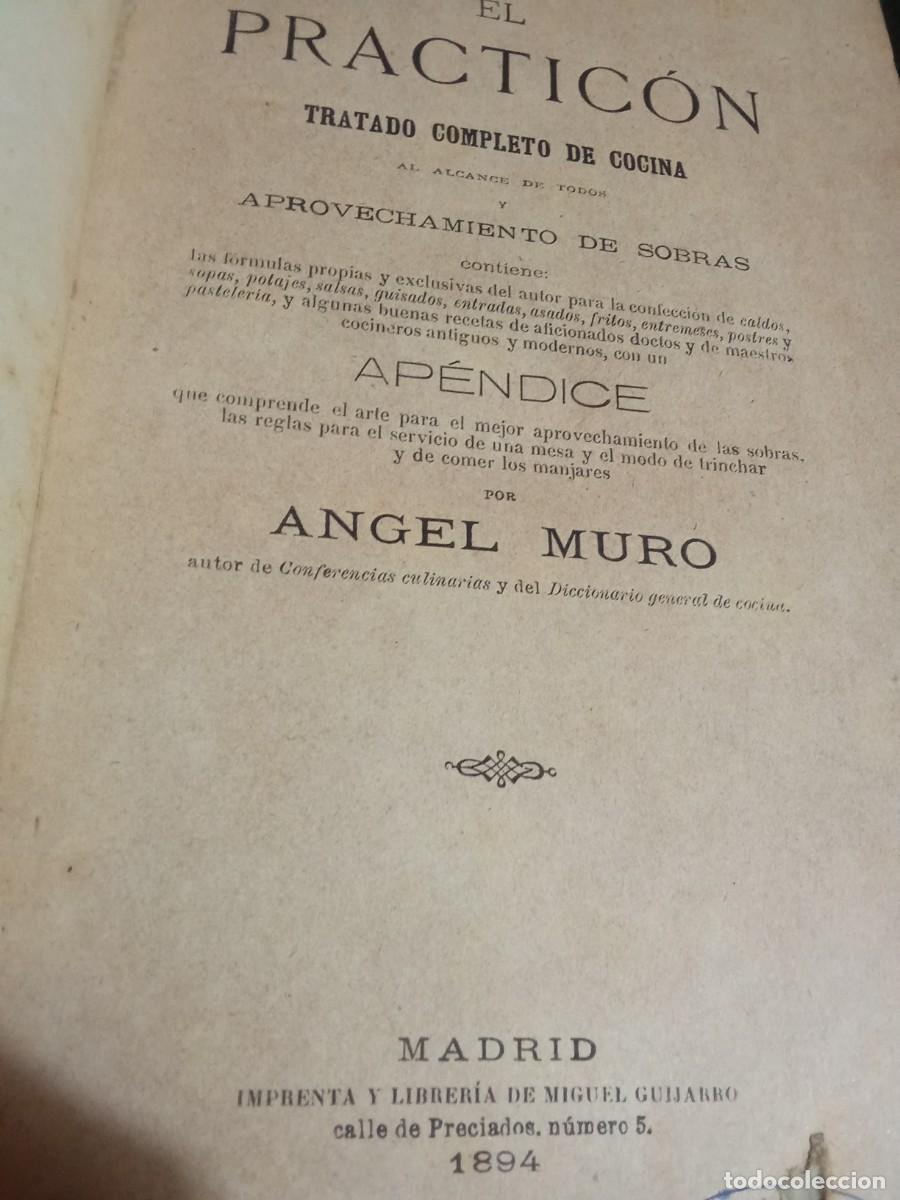 Libros antiguos: El practicon.Angel Muro.1894. I y II. - Foto 2