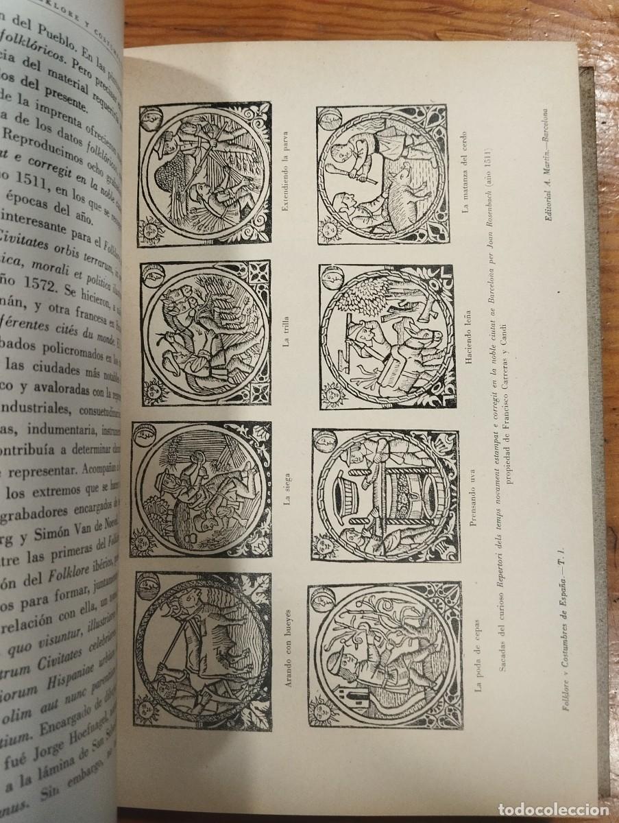 Libros antiguos: FOLKLORE Y COSTUMBRES DE ESPA&Ntilde;A. 3 TOMOS. - Foto 18