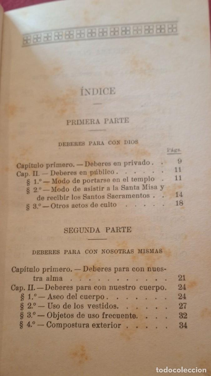 Libros antiguos: Educaci&oacute;n cristiana de las jovenes - Foto 5