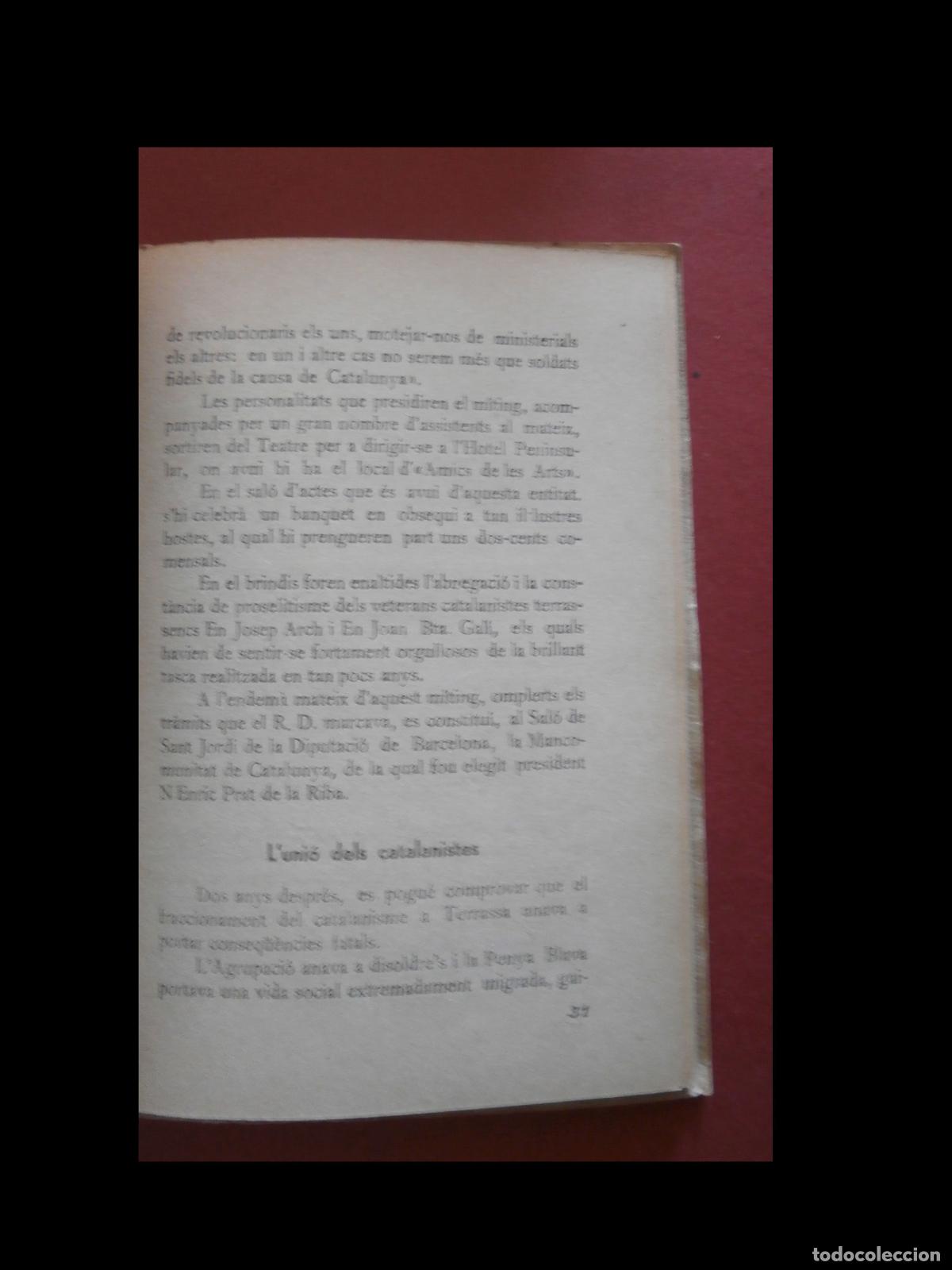 Libros antiguos: El Catalanisme a Terrassa. Baltasar Ragon - Foto 5