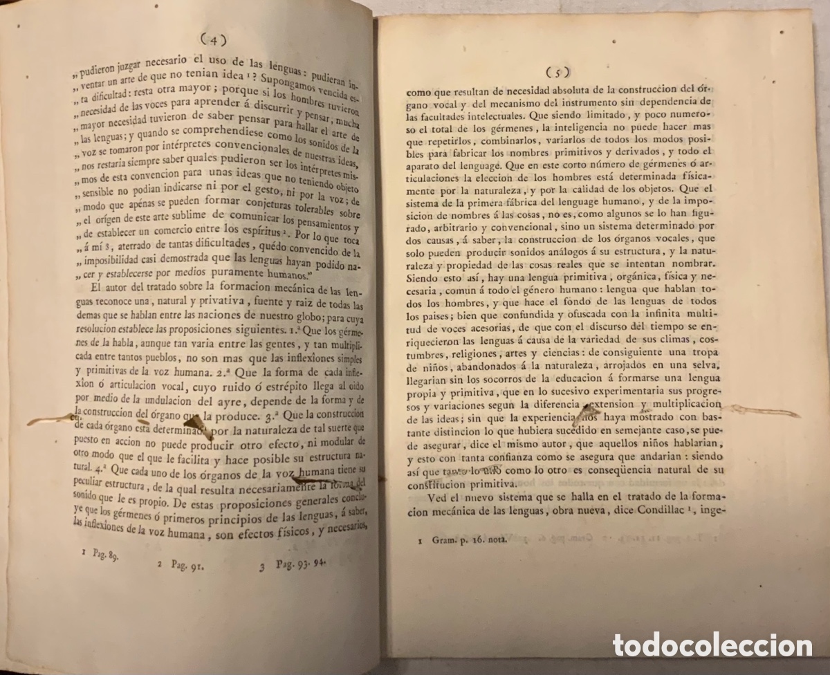 Libros antiguos: Ensayo hist&oacute;rico-cr&iacute;tico sobre el origen y progresos de las lenguas. 1805 - Foto 3