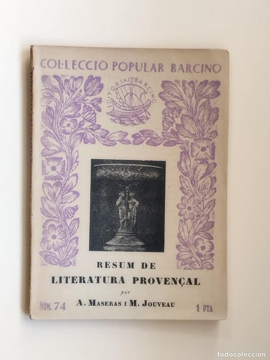Libros antiguos: Resum de literatura proven&ccedil;al - Foto 1