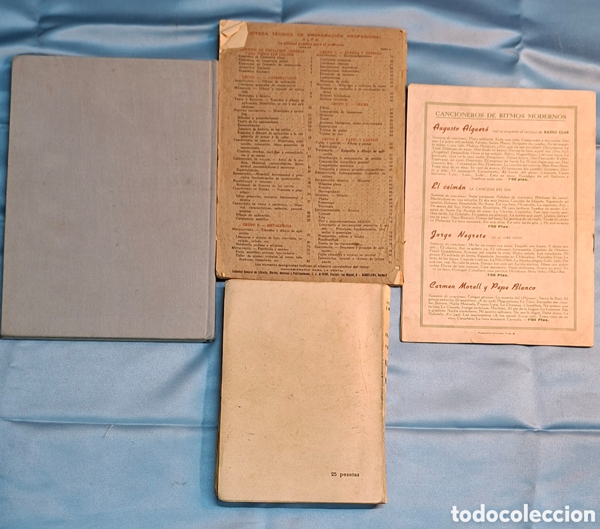 Libros antiguos: Lote de cuatro libros antiguos con tem&aacute;tica variada. - Foto 2