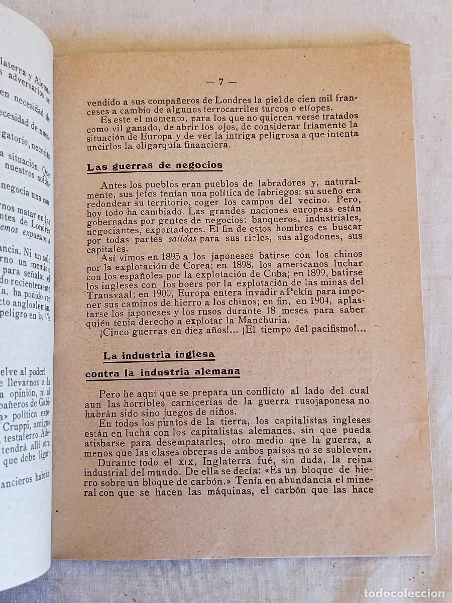 Libros antiguos: La guerra que se avecina 1911 - Foto 4