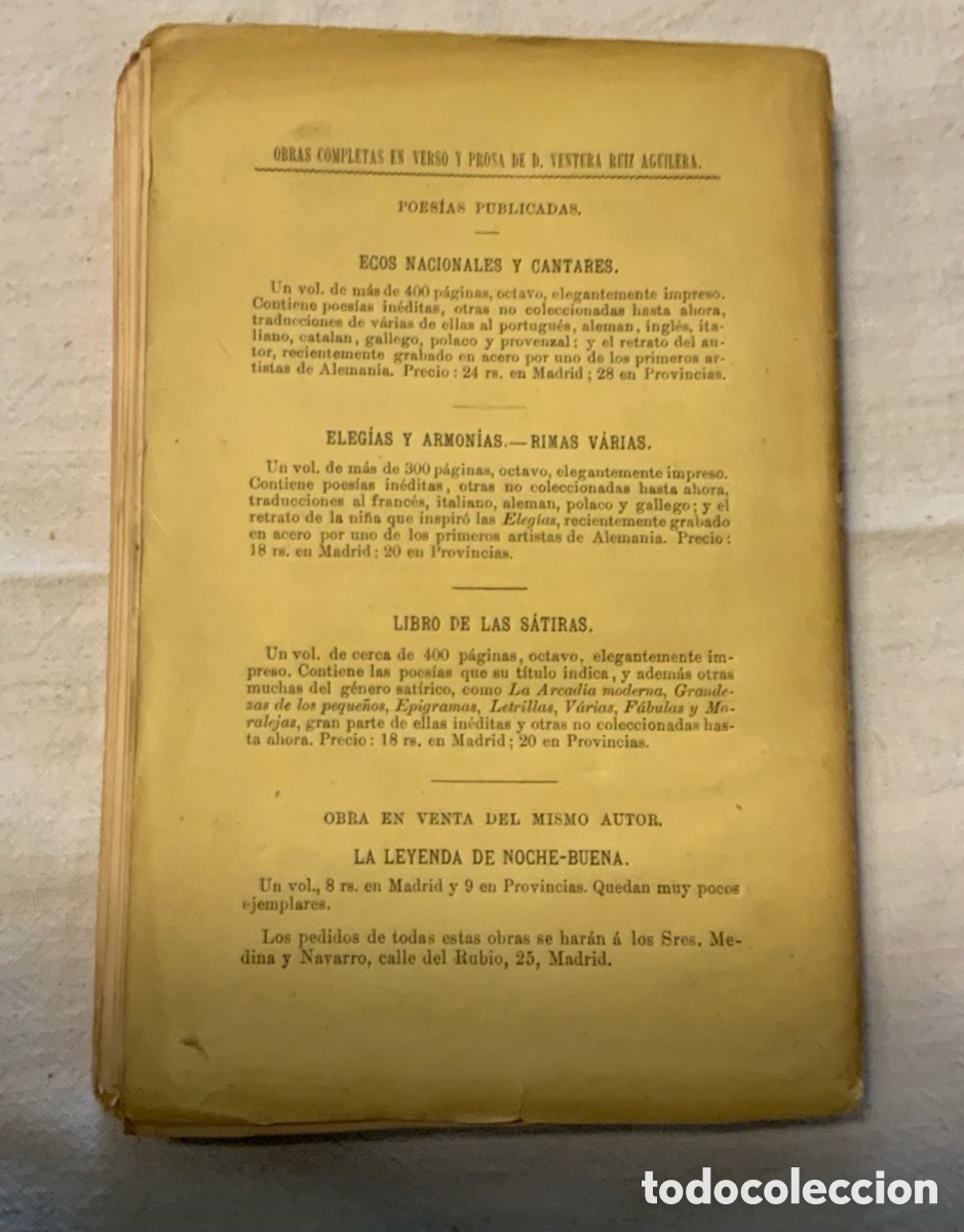 Libros antiguos: Libro de las s&aacute;tiras.,Ventura Ruiz Aguilera - Foto 6