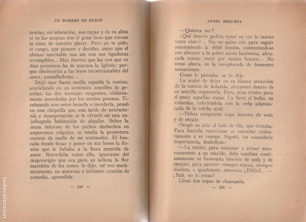 Libros antiguos: Un hombre de honor / &Aacute;ngel Requena - Foto 2