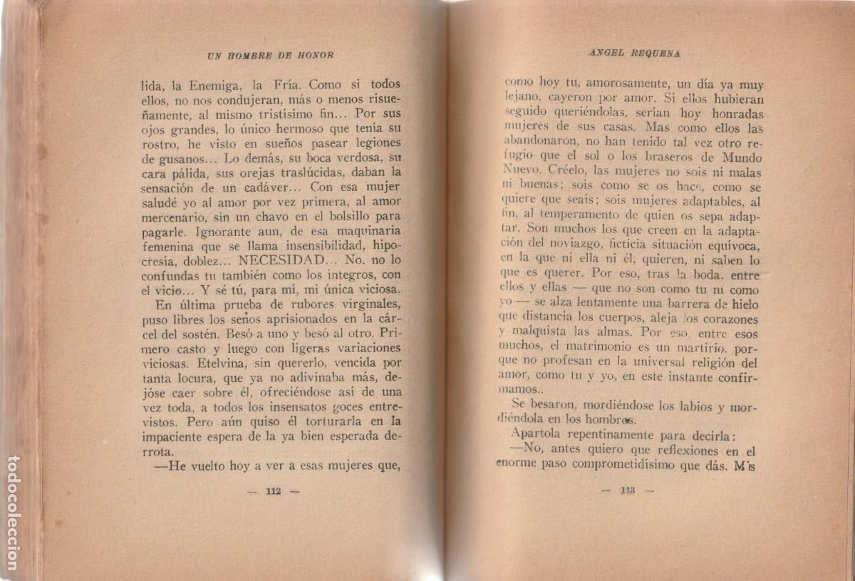 Libros antiguos: Un hombre de honor / &Aacute;ngel Requena - Foto 3