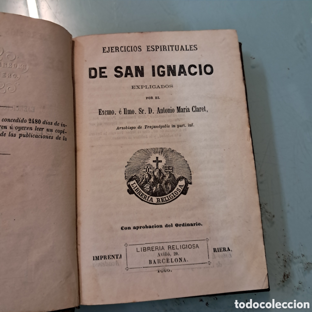 Libros antiguos: Antonio Maria Claret, Ejercicios de San Ignacio - Foto 2