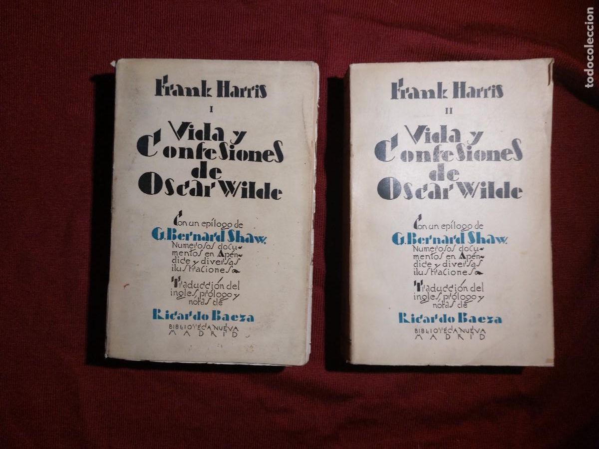 Libros antiguos: VIDA Y CONFESIONES DE OSCAR WILDE - FRANK HARRIS - 2 TOMOS - 1928