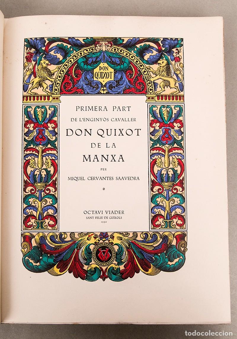 Libros antiguos: DON QUIXOT DE LA MANXA - OCTAVI VIADER - 1936 - Foto 7