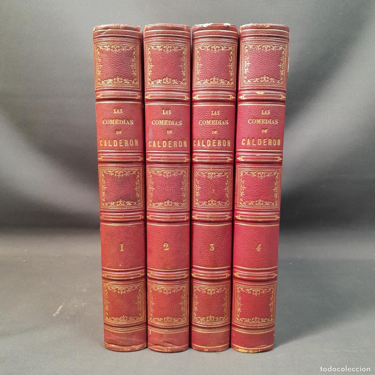 Libros antiguos: L-4160. LAS COMEDIAS DE D. PEDRO CALDER&Oacute;N DE LA BARCA. J. JORGE KEIL. IV TOMOS. LEIPSIQUE, 1827.