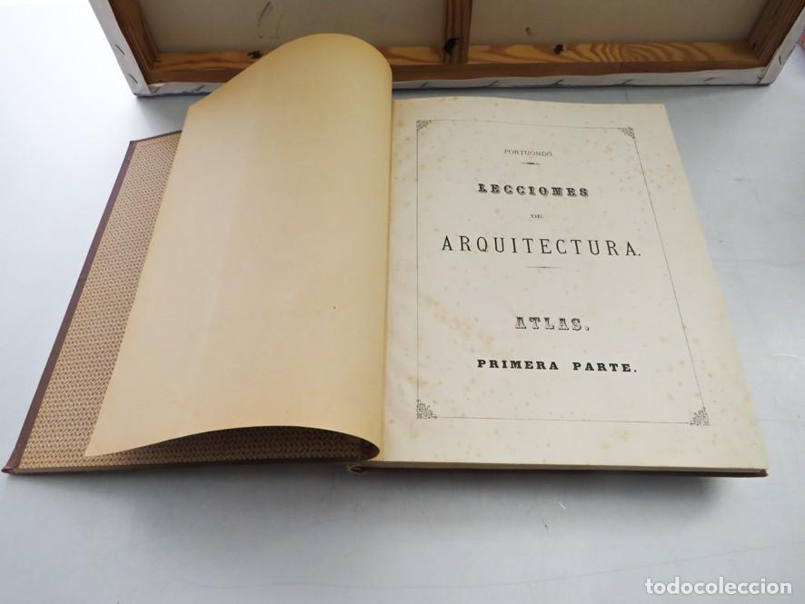 Libros antiguos: LECCIONES DE ARQUITECTURA. ATLAS PRIMERA PARTE. PORTUONDO. 26 L&Aacute;MINAS
