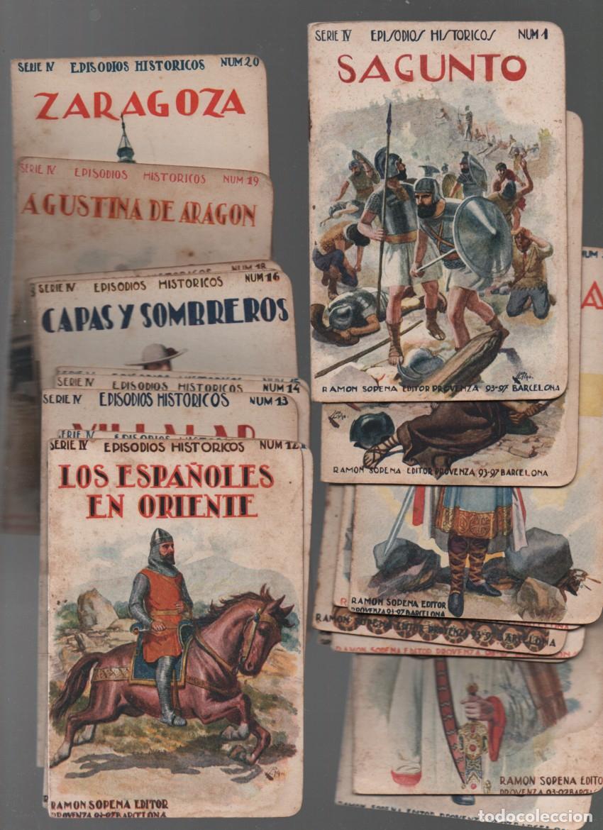 Libros antiguos: EPISODIOS HISTORICOS. SERIE IV. LOTE DE 19 EJEMPLARES. VER.... RAMON SOPENA