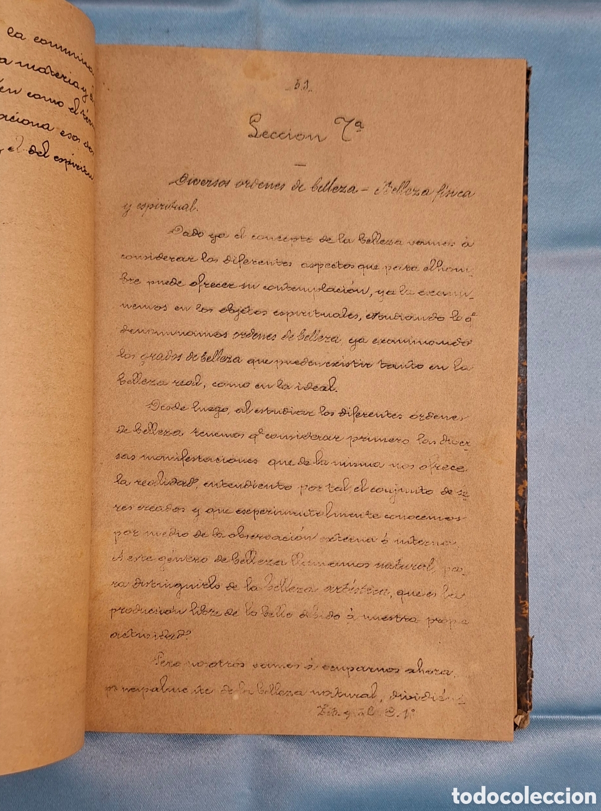 Libros antiguos: Manuscrito antiguo sobre la introducci&oacute;n al estudio de la literatura.