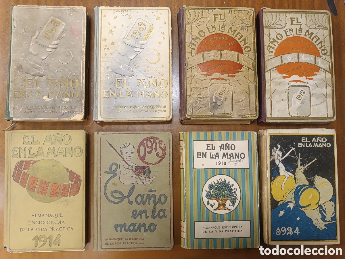 Libros antiguos: EL A&Ntilde;O EN LA MANO. (8 vol&uacute;menes)