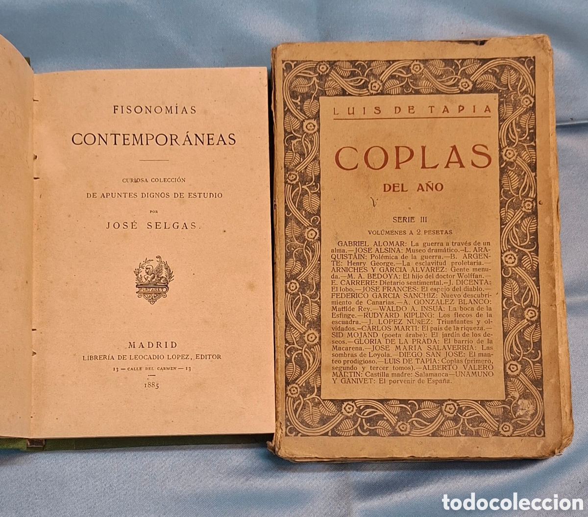 Libros antiguos: Lote de 2 libros antiguos de literatura y s&aacute;tira espa&ntilde;ola (1885&ndash;principios s. XX)