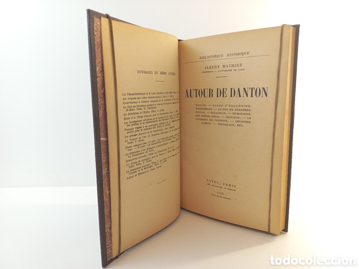 Libros antiguos: Autour de Danton. Albert Mathiez. Payot, 1926. - Foto 5